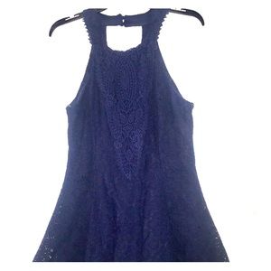 Navy Blue Lace Dress